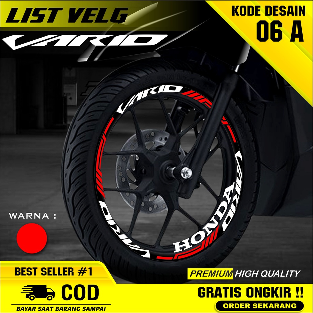 Jual (DISKON) Cutting Sticker Vario - Aksesoris Motor Stiker Lis Velg ...