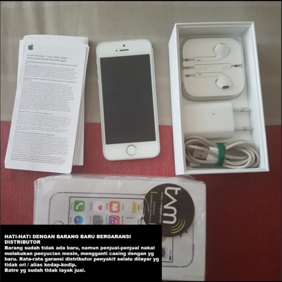 Jual iPhone 5s 16GB Second Resmi Gold Silver Space Grey