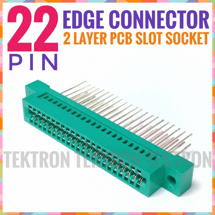 Jual Edge Connector 2x 22Pin Slot Socket PCB 44pin Soket Double Layer WW Shopee Indonesia