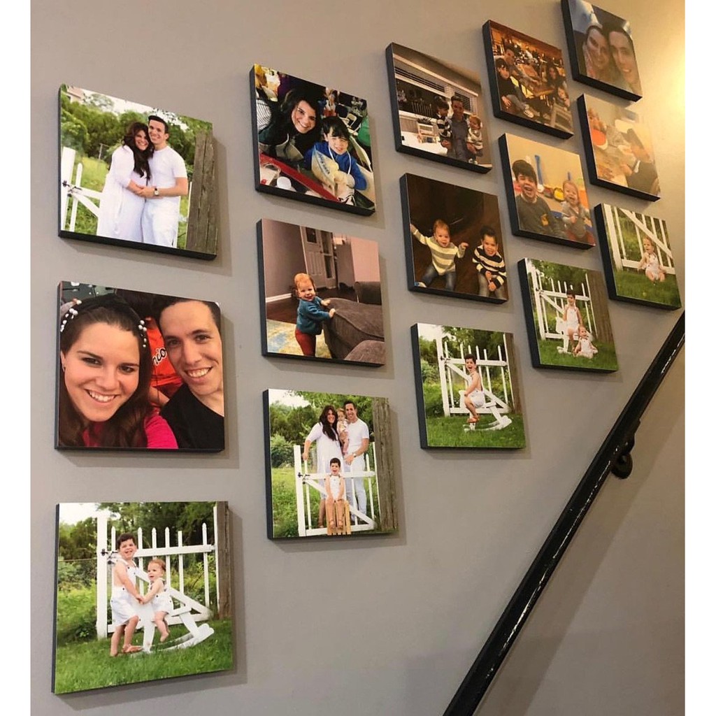 Jual PROMO 5 PCS !!! CETAK FOTO + BINGKAI UKURAN 20x20 | HIASAN DINDING