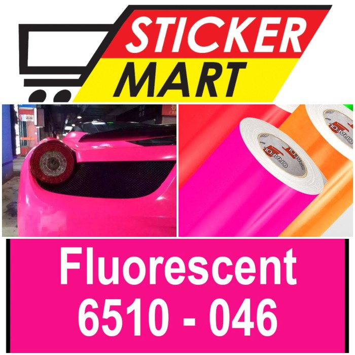 Jual Sticker Mobil Motor Pink Stabilo Fluorescent Oracal 6510 046 ...