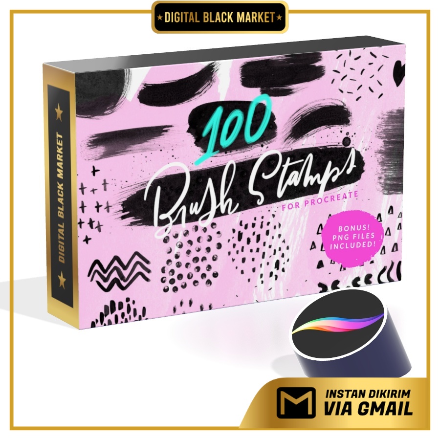 Jual 100 Paint Brush Stamps Brushes for Procreate | Shopee Indonesia