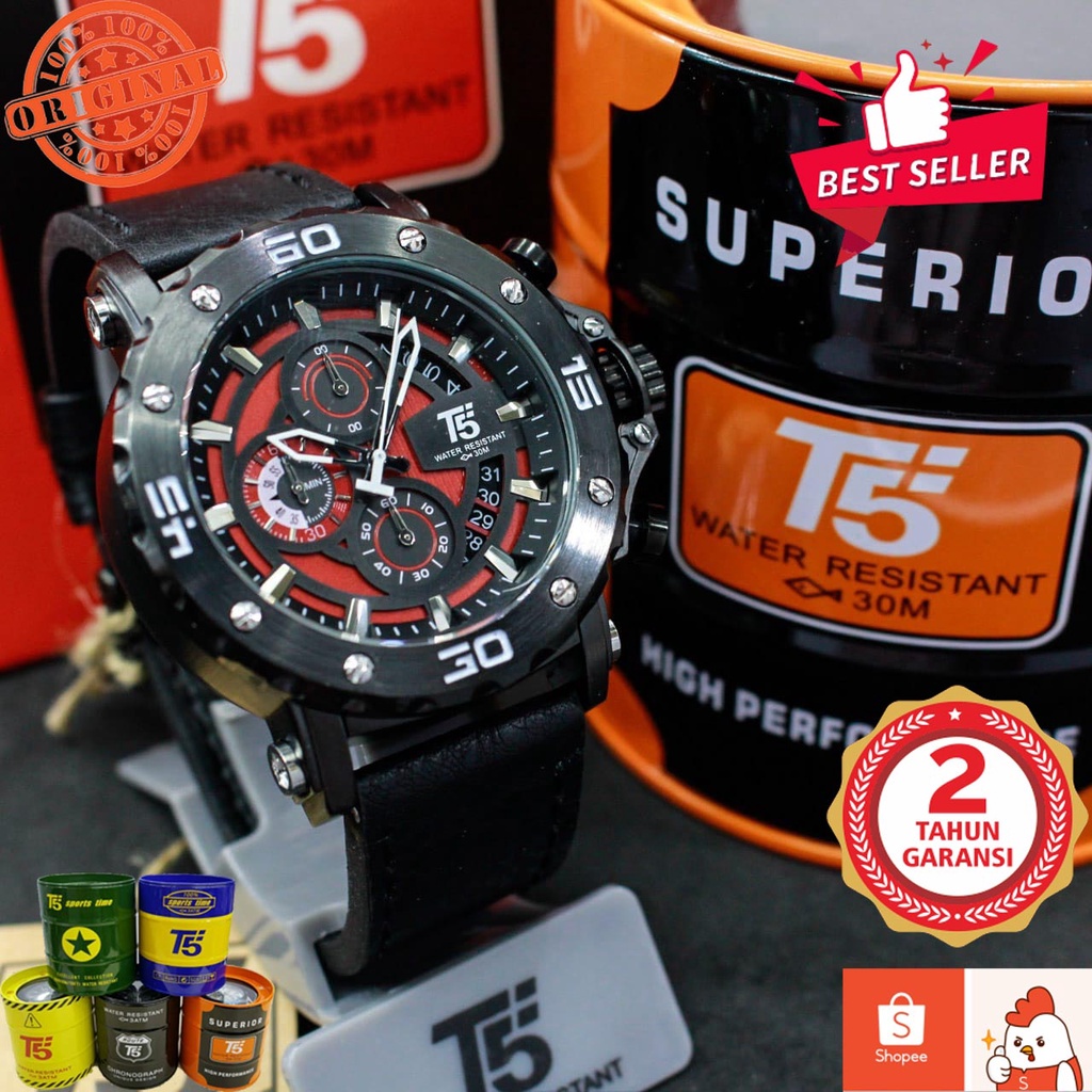 Jual 5 [GARANSI 2 TAHUN DAN 100 ORIGINAL] T5 Jam tangan pria T*LIMA