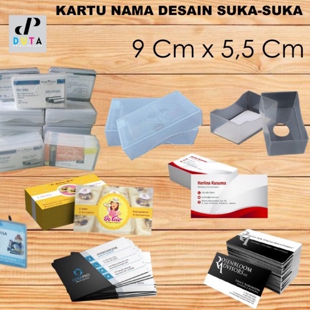 Jual Kartu Nama Cetak Name Card Art Carton Sisi Free Box Ac