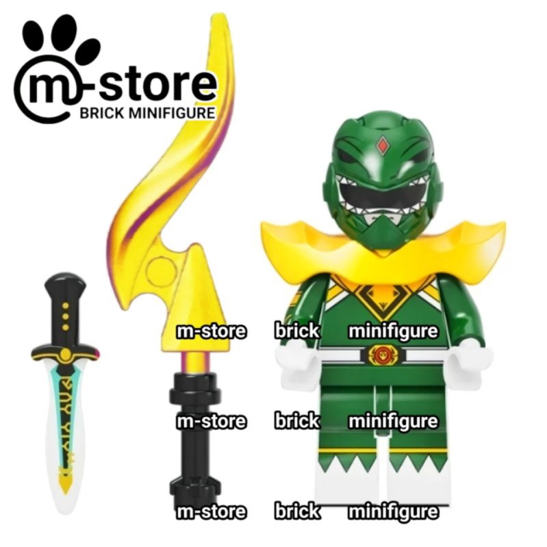 Jual brick mighty morphin power rangers green ranger mini toy figure ...