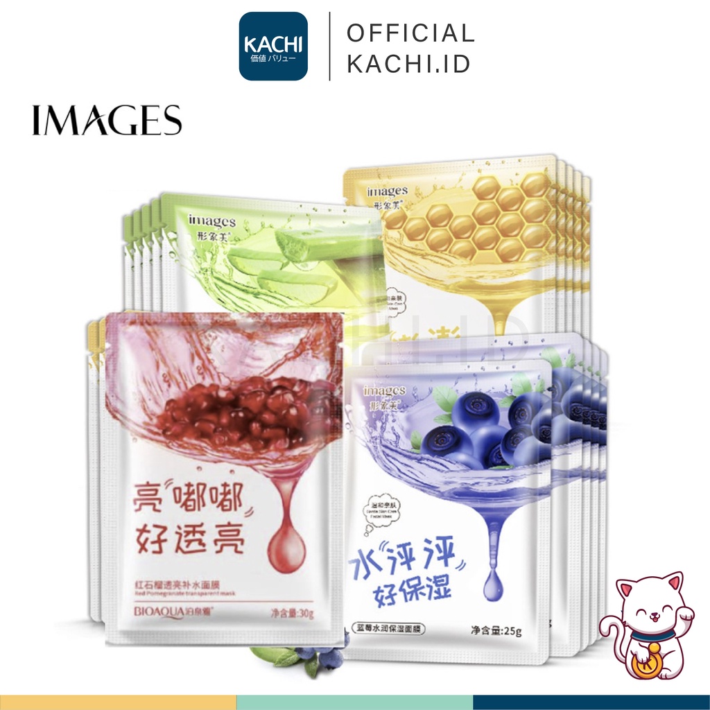 Jual KACHI IMAGES Hydrating Mask Aloe Vera Blueberry Honey Facial Sheet Mask Masker Wajah