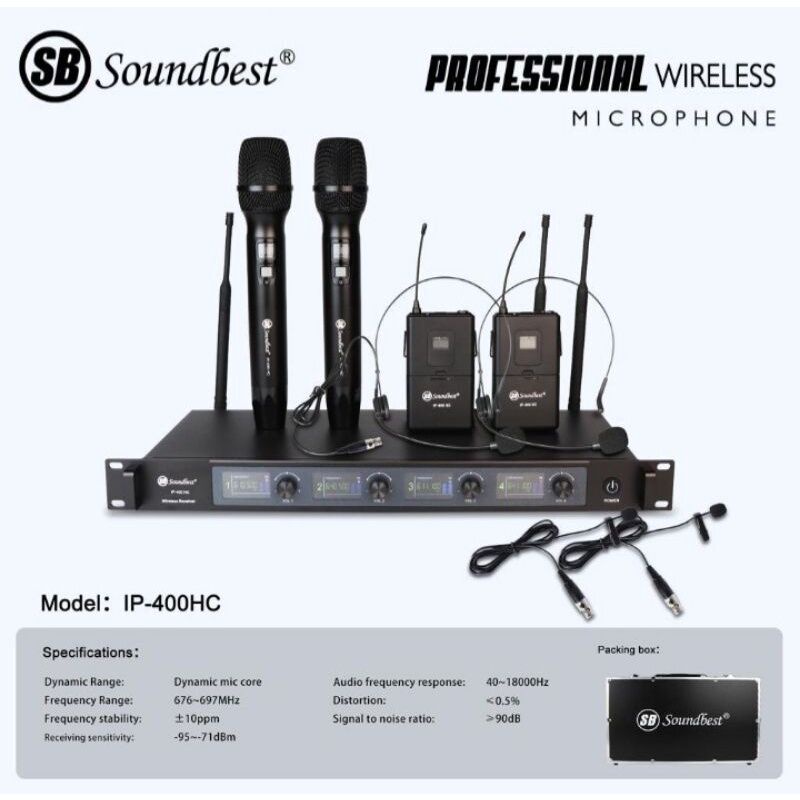 Jual Mic Wireless Soundbest Ip400 Pjh Uhf Original Microphone Pegang ...