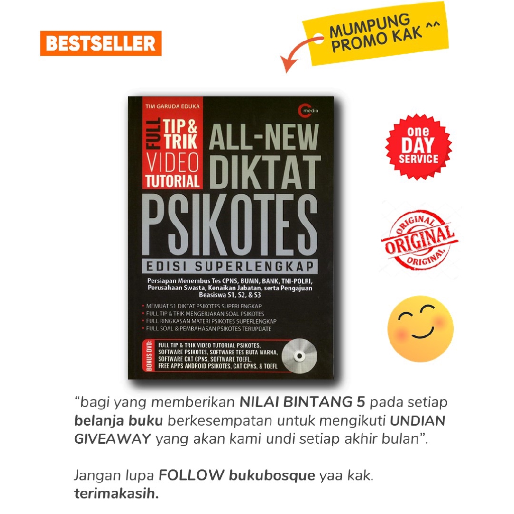 Jual Best Seller All New Diktat Psikotes Edisi Superlengkap Bonus