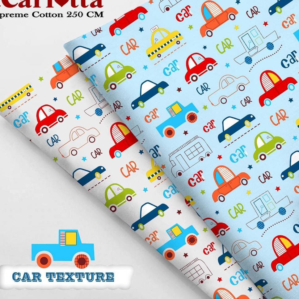Jual [Original] KONICO kain Katun sprei Meteran Motif karakter anak Car
