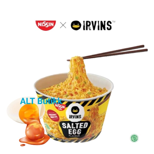 Jual Irvins X Nissin Salted Egg Instant Noodles 100 Gram Shopee Indonesia