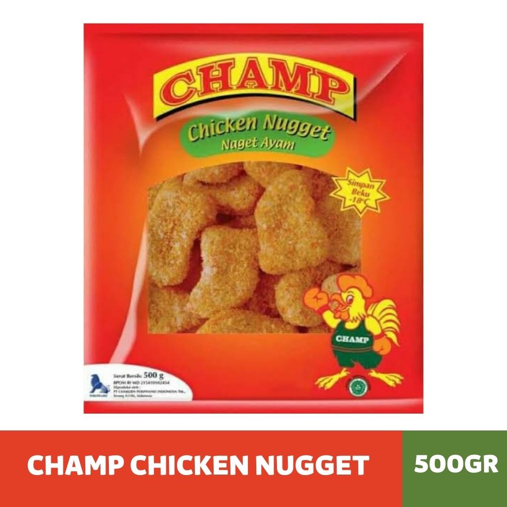 Jual Champ Chicken Nugget Ayam Naget Kg Gr Champ Chicken Nugget Abc Gr Shopee Indonesia