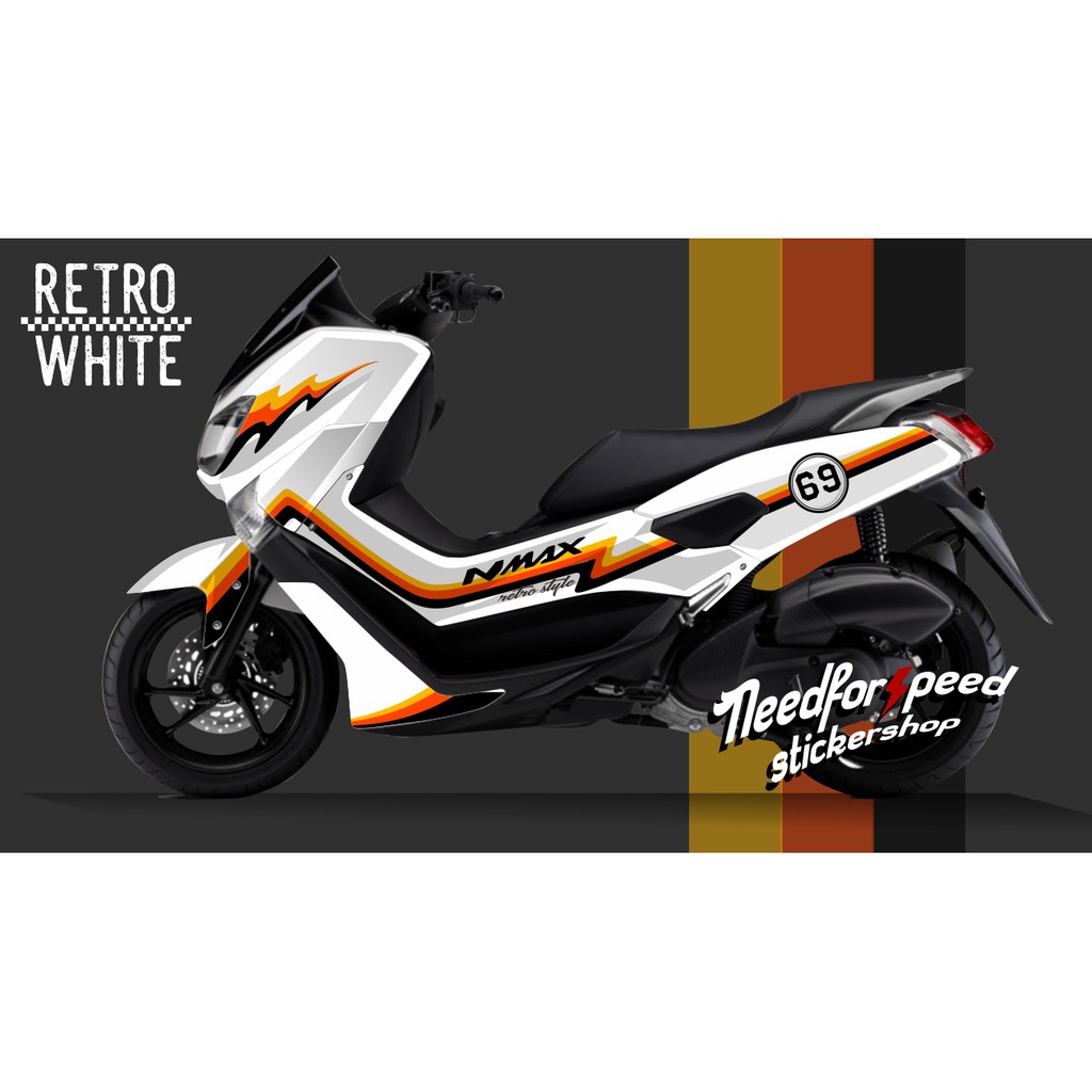 Jual DECAL STRIPING NMAX RETRO STYLE KEREN | Shopee Indonesia
