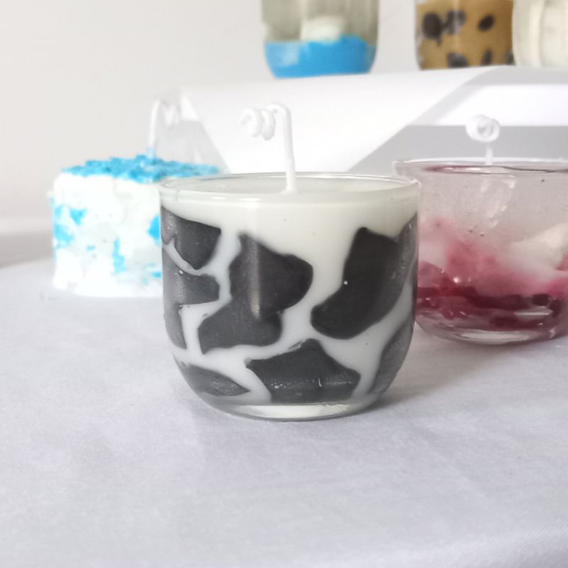 Jual Moo Cow Print Aesthetic Scented Candles / Korean Candle / Lilin