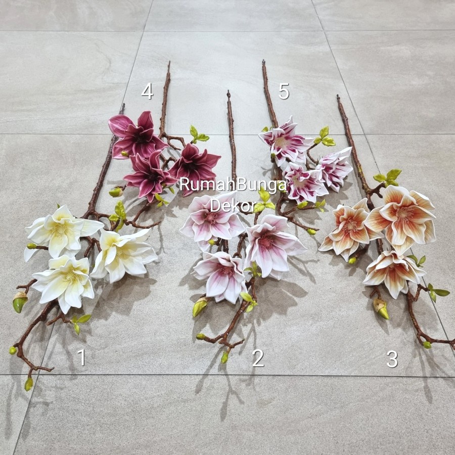 Jual Bunga Magnolia Ranting Artificial ( Ada 6 Warna ) | Shopee Indonesia