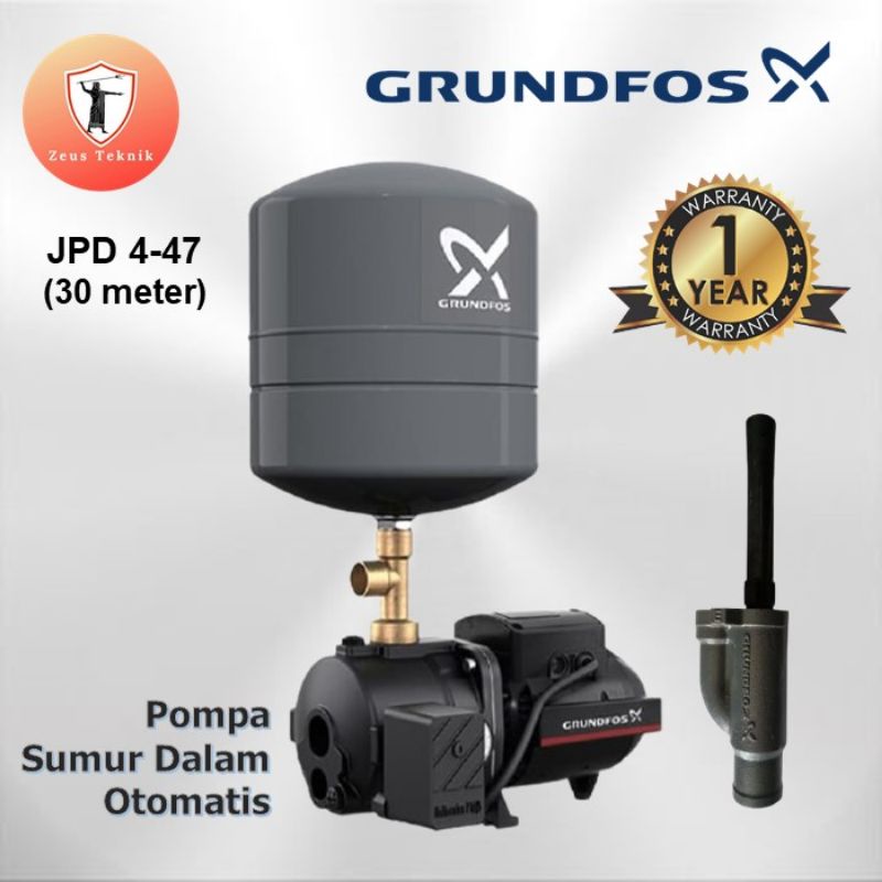 Jual Pompa Air /JetPam GRUNDFOS JPD4-47(30METER & 250WATT) | Shopee ...