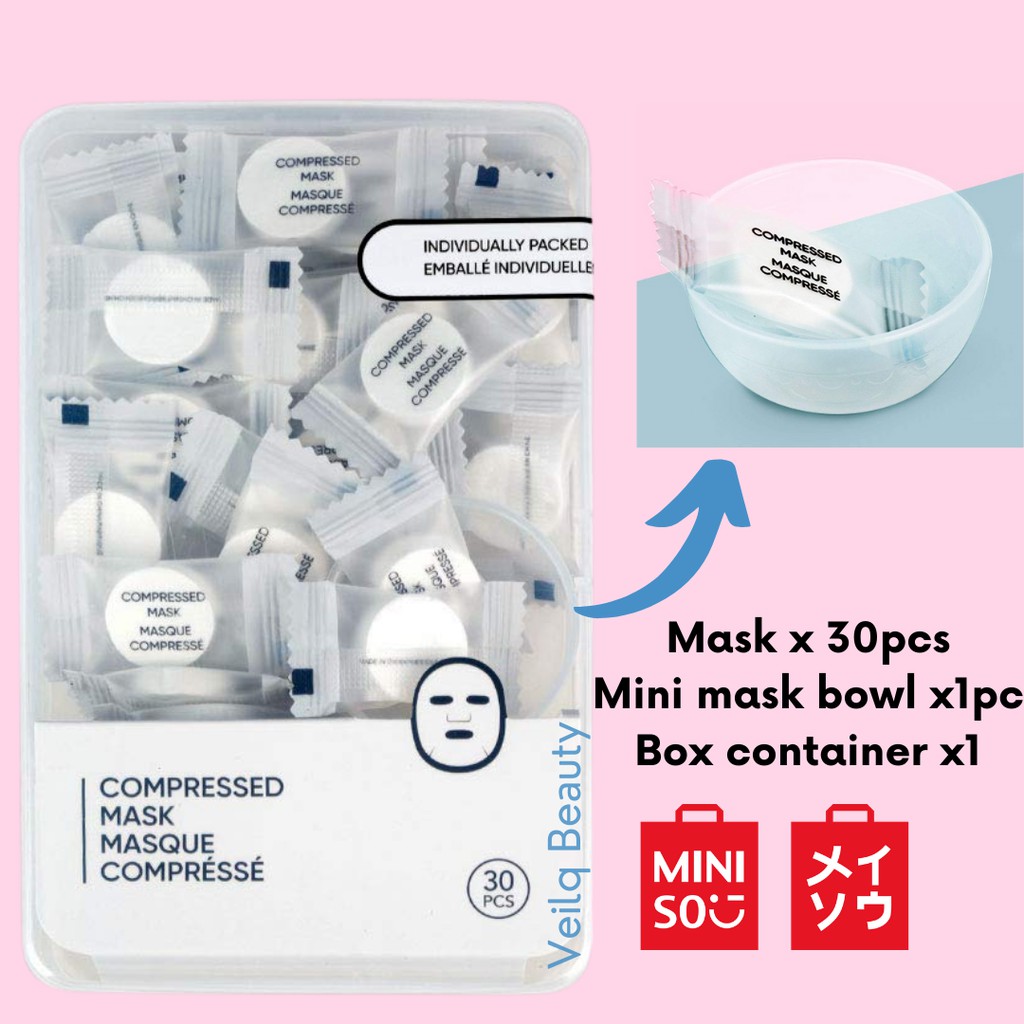 Jual MINISO Compressed Sheet Mask Masker Kertas Polos DIY | Shopee ...