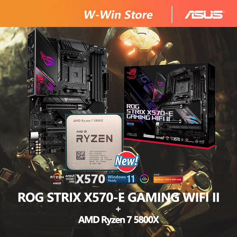 Jual PREORDER New AMD Ryzen 7 5800X R7 5800X+ASUS ROG Strix X570 E