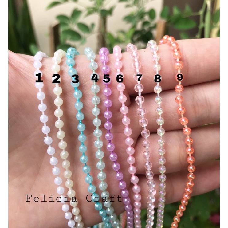 Jual Parel mutiara renteng 3mm (harga per yard) | Shopee Indonesia