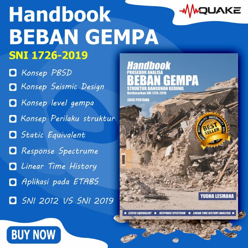 Jual Handbook Prosedur Analisa Beban Gempa Sesuai SNI1726-2019 | Shopee ...