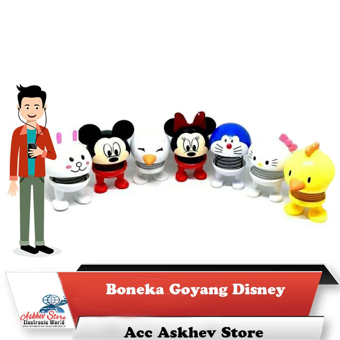 Jual Spring doll Karakter Disney Non LED Kepala Boneka Goyang Shake ...
