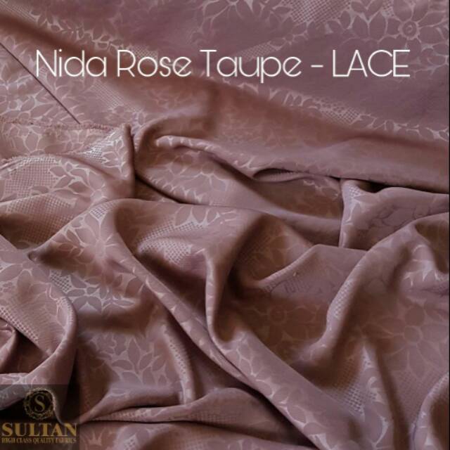 Jual Kain NIDA warna ROSE TAUPE embos LACE | Shopee Indonesia