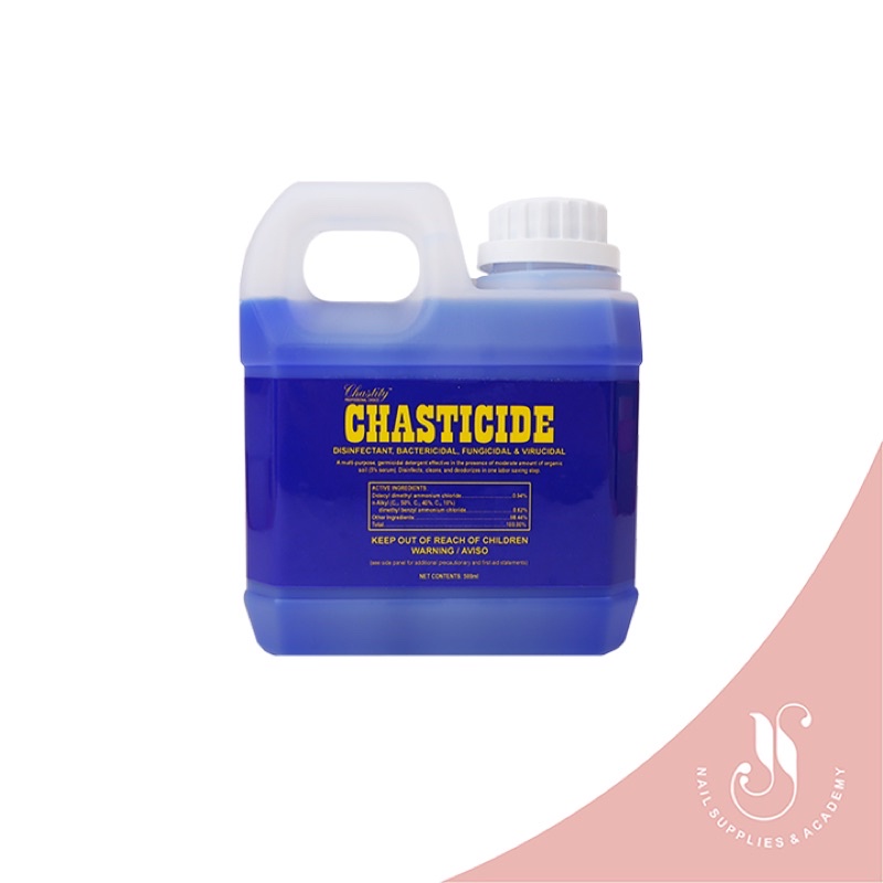 Jual Chasticide Disinfectant Liquid 500ml Manicure Pedicure Cairan ...
