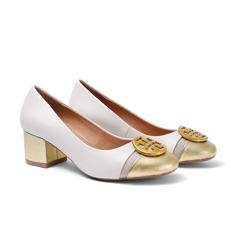 Tory burch white on sale heels