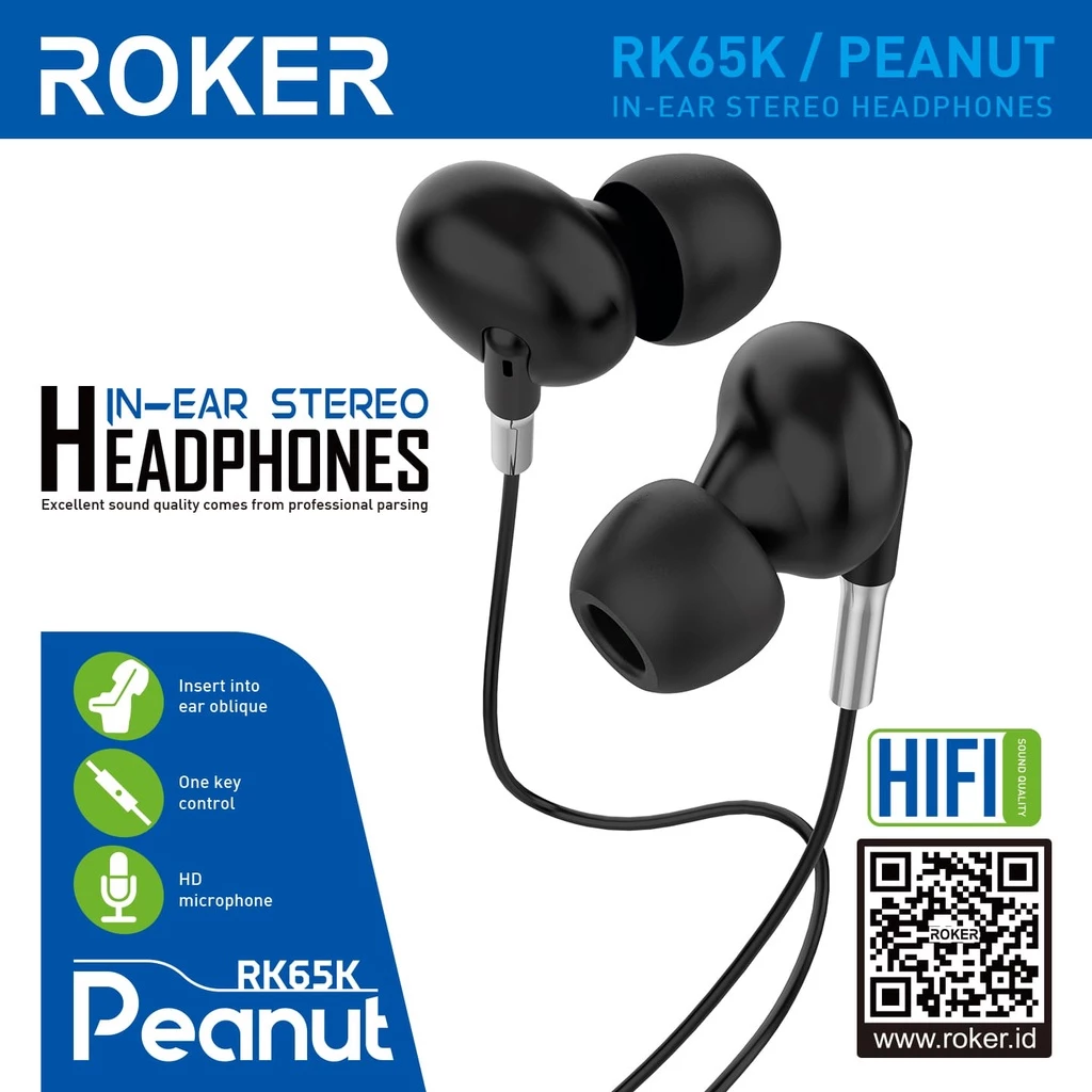 Handsfree / Earphone / Headset Roker Peanut