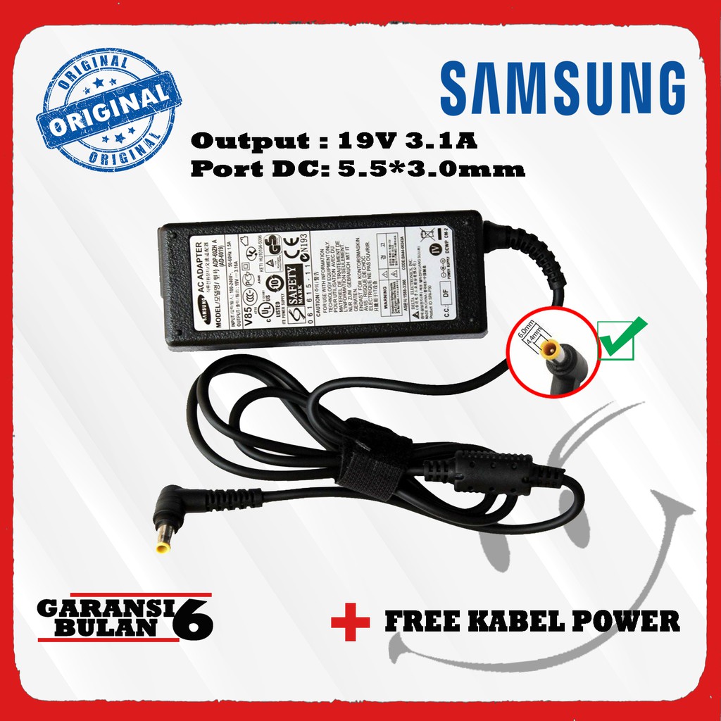 Jual Charger Laptop Samsung NP300E4X NP275E4V NP355E4X NP270E4V RV413