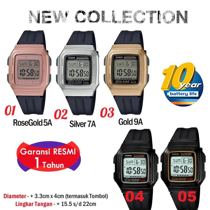 CASIO F201WAM ASLI NO BM GARANSI RESMI F201 201 F201W