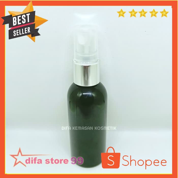 Jual Botol Plastik 60ml Spray Neck Silver Body Black - Hitam [minimal ...