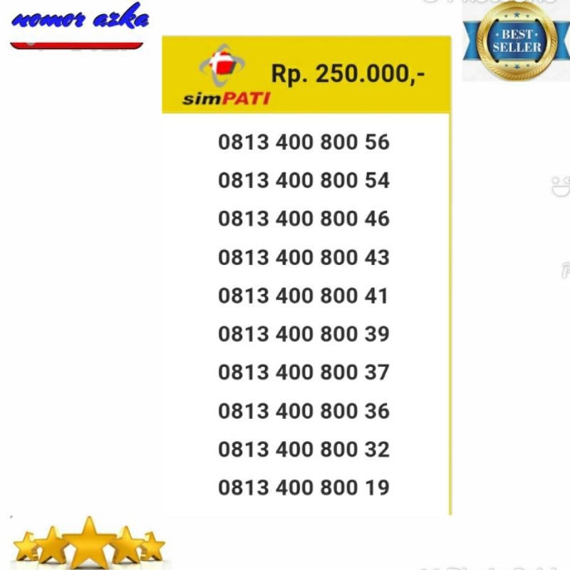 Jual Nomer Cantik Simpati Seri Triple 666- 0812 400 666 96