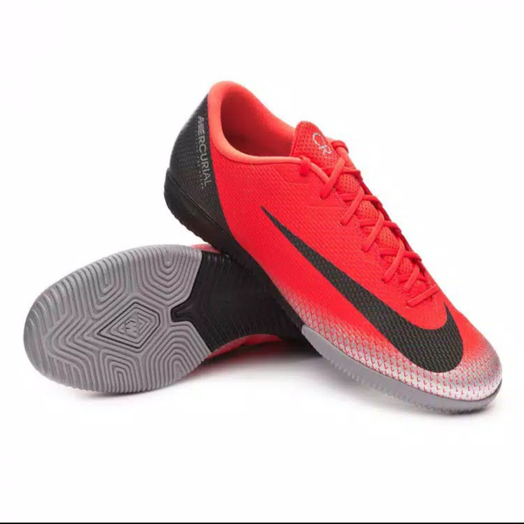 Jual Sepatu Futsal Nike Vapor 12 Academy CR7 IC Crimson Black AJ3731 600 Shopee Indonesia