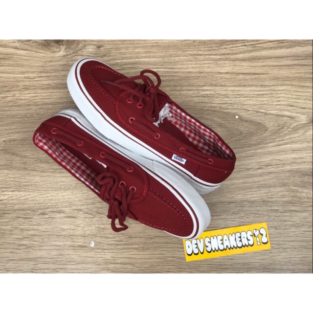 Vans zapato merah maroon top