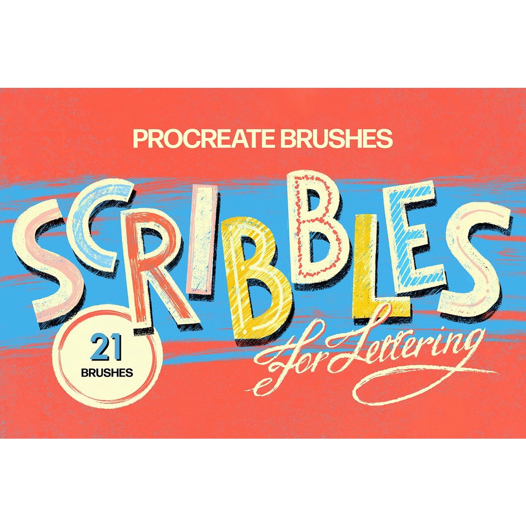 Jual Procreate Brush - Scribbles Lettering Procreate Brushes | Shopee ...