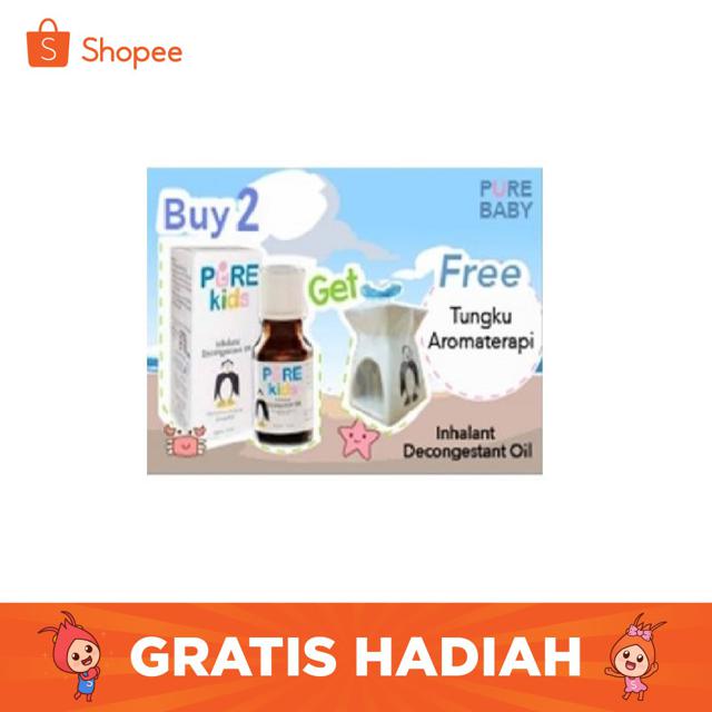 Jual Pure Kids (Baby) Inhalant Decongestant Oil 2 pcs + Free Tungku ...