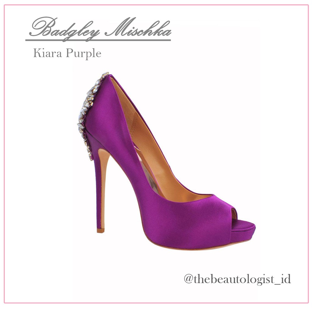 Badgley mischka purple shoes on sale