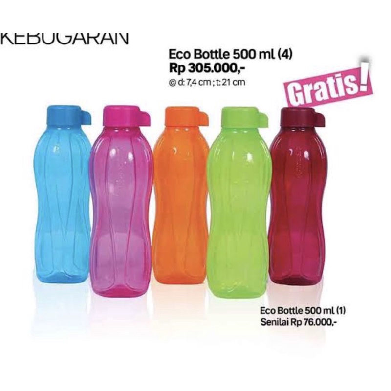 Jual eco bottle 500 ml (5pcs) | Shopee Indonesia