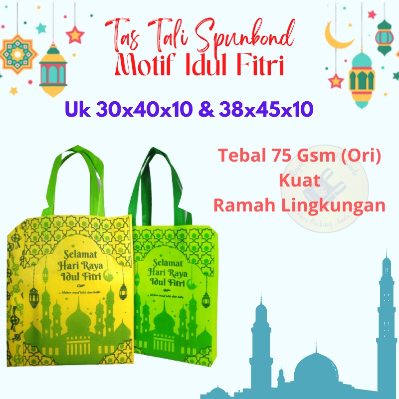 Jual Ecer Tas Spunbond Parcel Motif Idul Fitri Tebal Gsm Uk