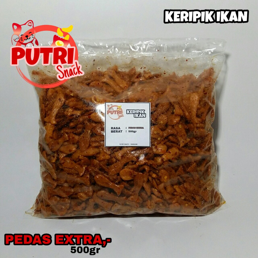 Jual Keripik Sebring Ikan Pedas Extra 500gr Shopee Indonesia