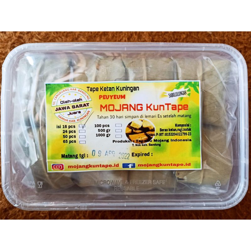 Jual Peuyeum Mojang Kuntape Tape Ketan Kuningan Shopee Indonesia