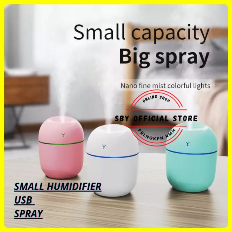 Jual Diffuser Mini Humidifier USB Small Sprayer Air Purifier LED ...