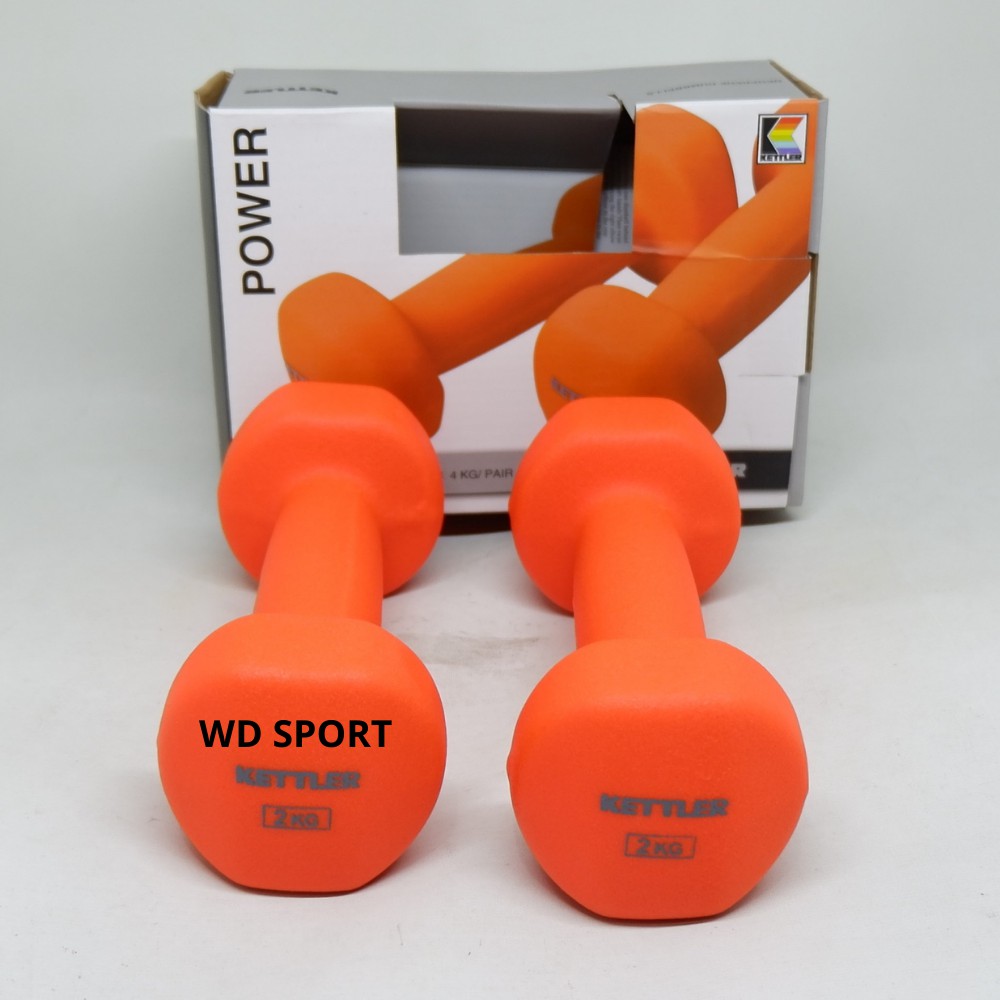 Jual Dumble KETTLER 4kg/pair Dumbell Dumbel Barbel Beban Neoprene 2kg ...