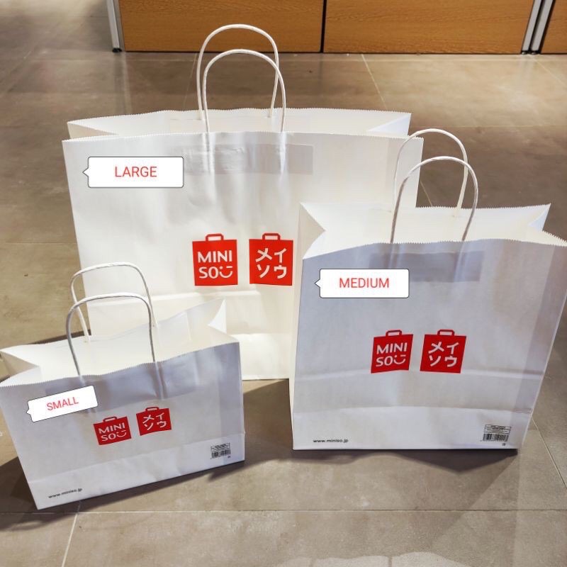 Jual PAPER BAG MINISO | Shopee Indonesia