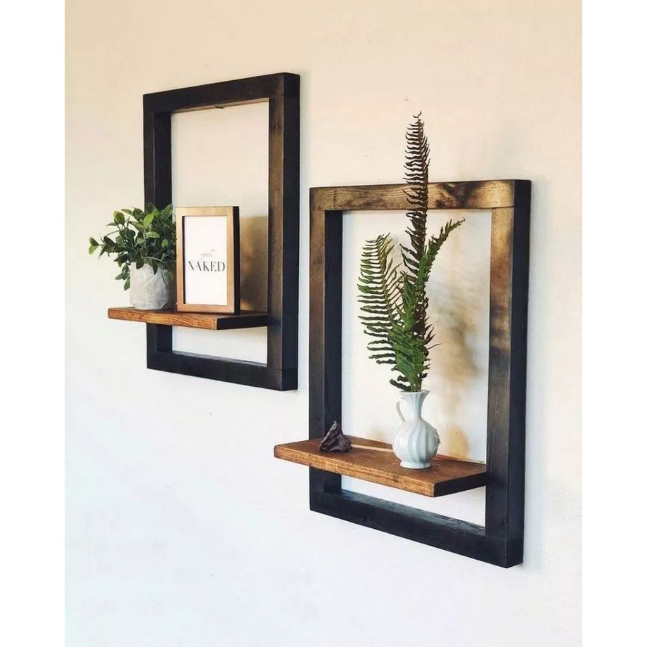 Jual Rak Dinding Kayu Jati Frame | Shopee Indonesia