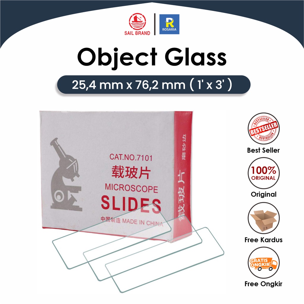 Jual Objek Glass Mikroskop 7101 Sail Brand Kaca Preparat Object Glass Microscope Shopee Indonesia