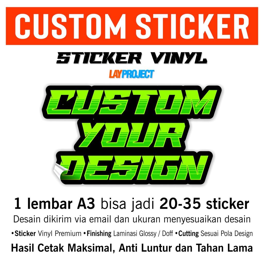 Jual Cetak Sticker Vinyl A3 Stiker Logo Toko Logo Bengkel Komunitas ...