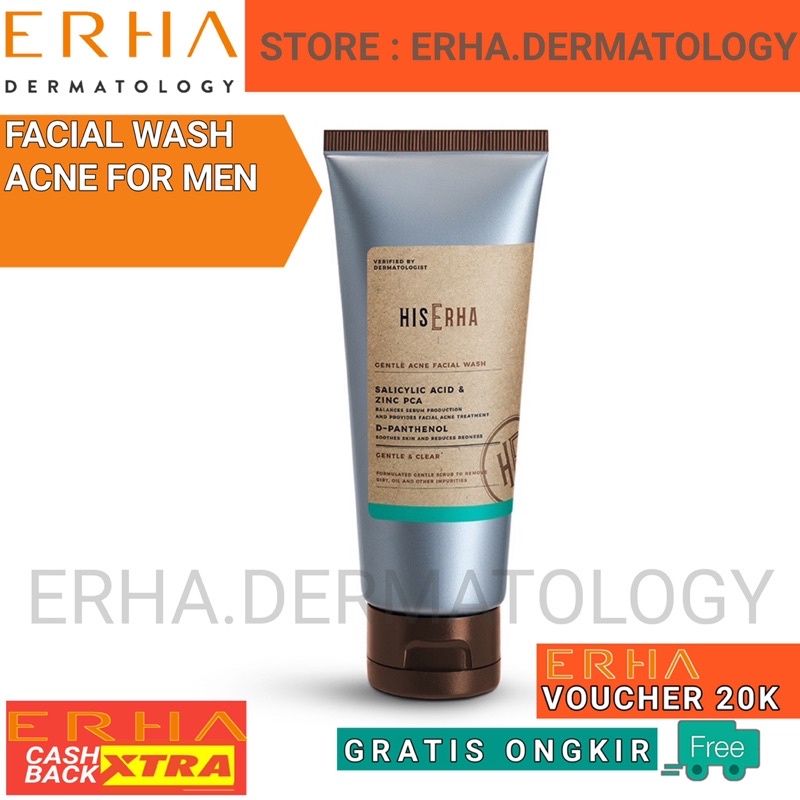 Jual Erha Dermatology His Erha Booster Facial Wash With Niacinamide