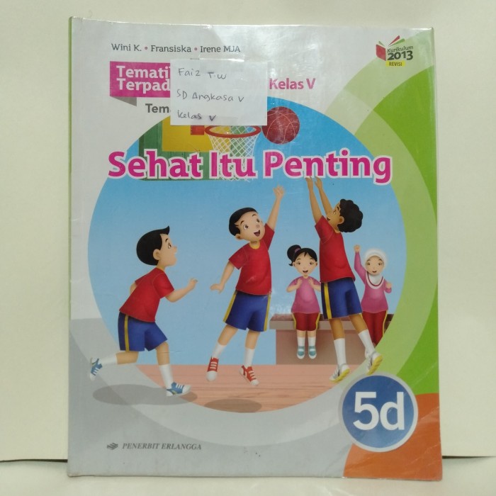 Jual Tematik Terpadu Tema Sehat Itu Penting Jilid 5d Untuk Sd Mi Kelas