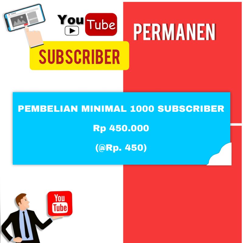 Jual Subscriber YouTube Permanen Aman Monetisasi Murah Meriah | Shopee ...